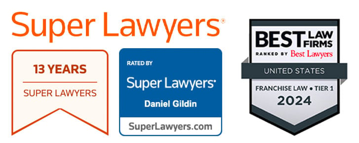 Rated by Super Lawyers Daniel Gildin | Best Law Firms Ranked by Best Lawyers | United States | Franchise Law | Tier 1 | 2024
